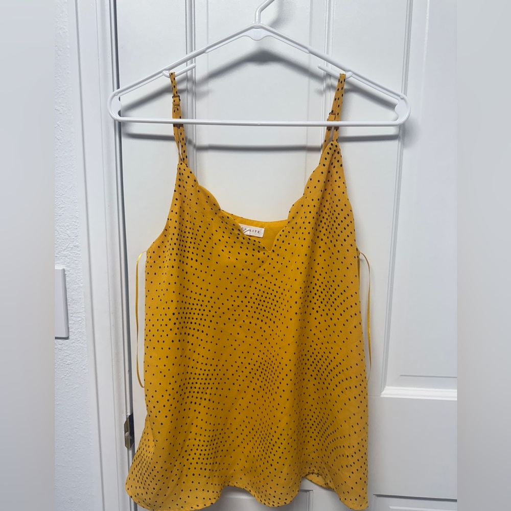 Socialite Mustard Polka Dot Camisole